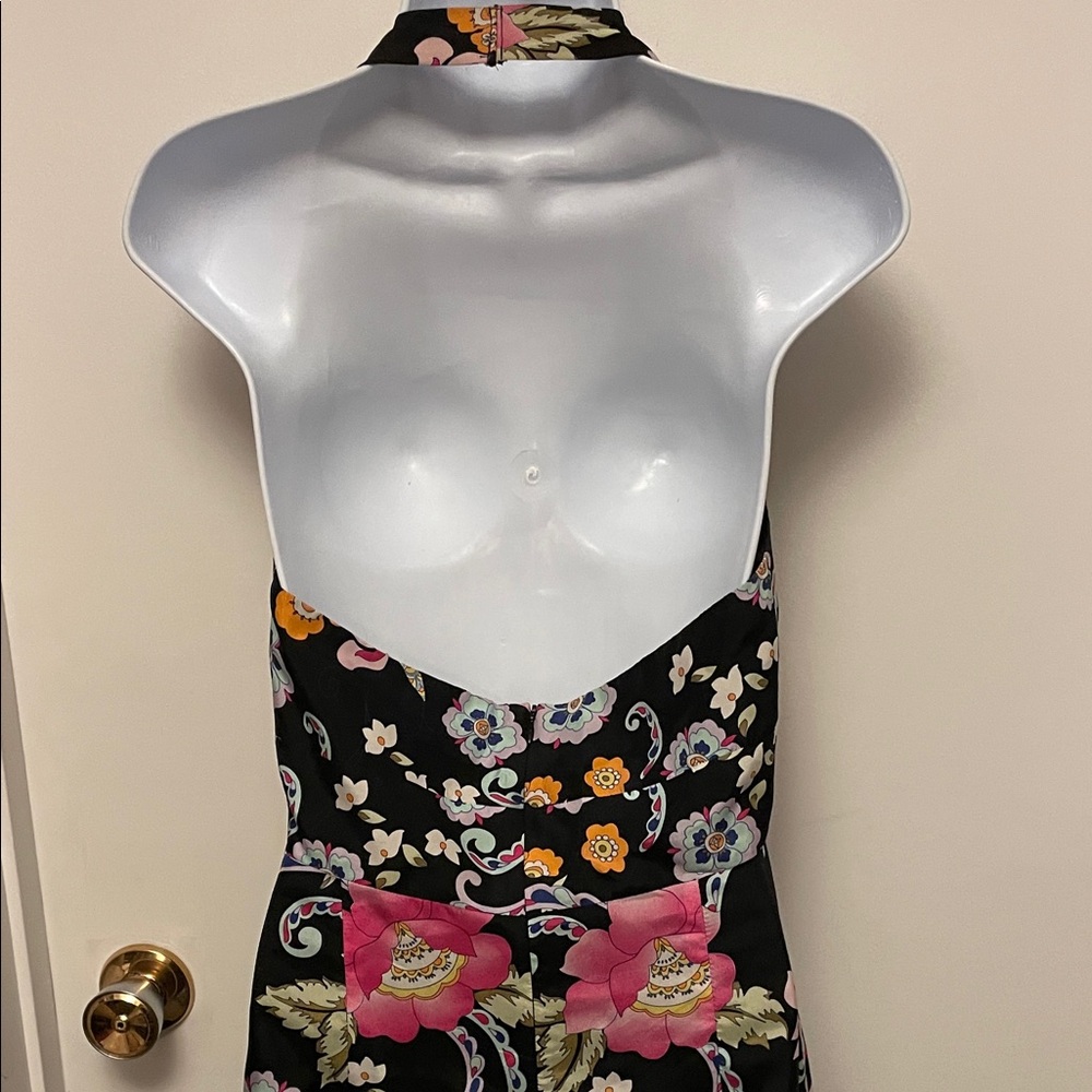 Holt Renfrew Silk Floral Halter Dress Size 8 - Picture 5 of 8